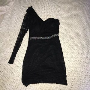 Black lace dress
